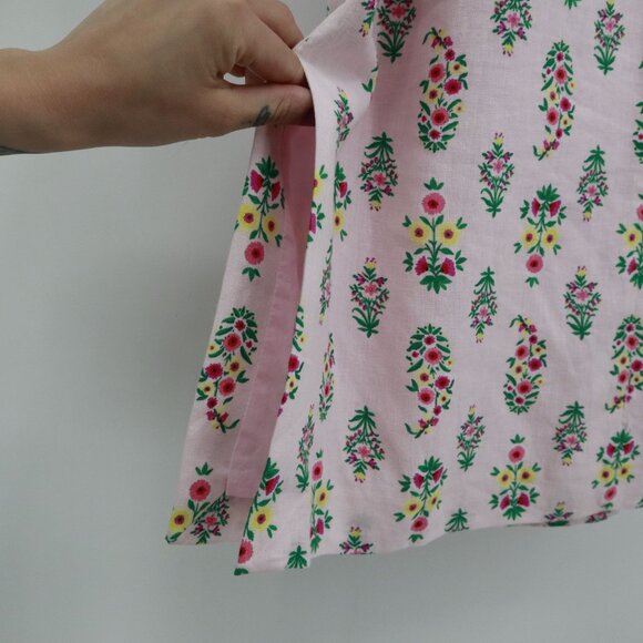 Ann Taylor Linen Sheath Dress Womens 4 Pink Twee Feminine Romantic Bloomcore - Picture 7 of 16